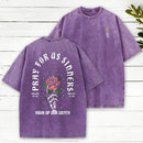 Pray For Us Christian Washed T-Shirt