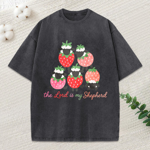 The Lord Is My Shepherd Christian Washed T-Shirt