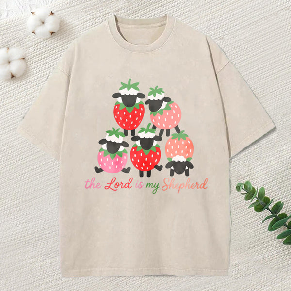 The Lord Is My Shepherd Christian Washed T-Shirt
