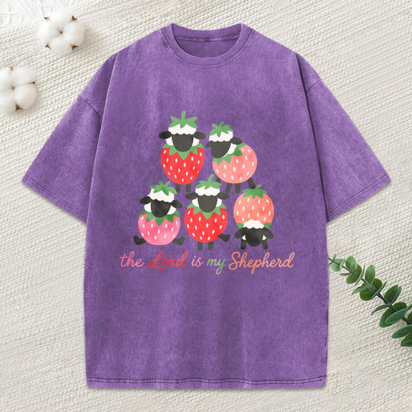 The Lord Is My Shepherd Christian Washed T-Shirt