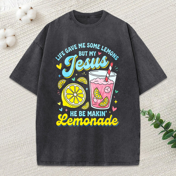 Life Gave Me Some Lemons Christian Washed T-Shirt