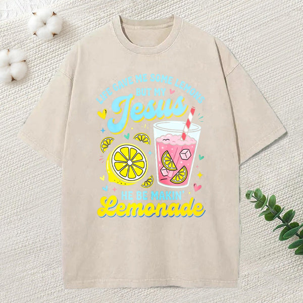 Life Gave Me Some Lemons Christian Washed T-Shirt