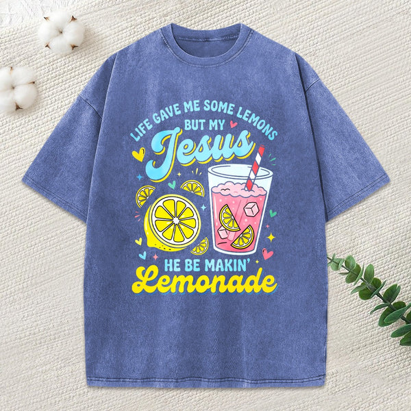 Life Gave Me Some Lemons Christian Washed T-Shirt