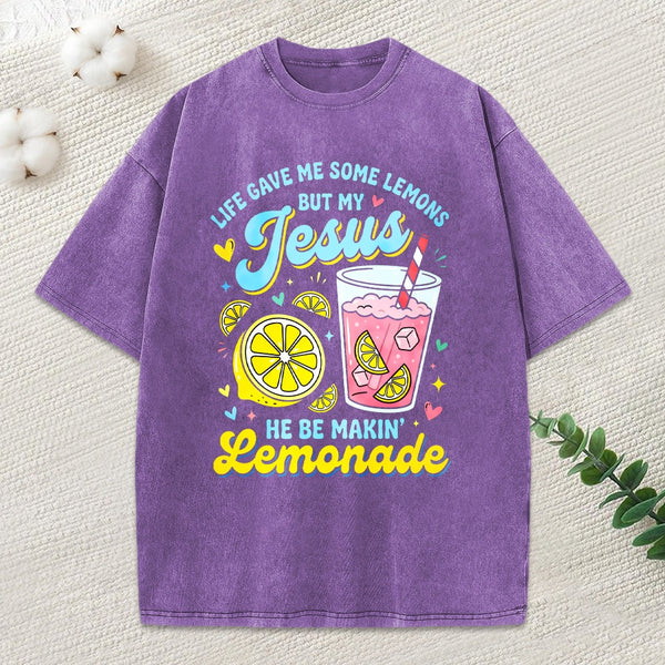 Life Gave Me Some Lemons Christian Washed T-Shirt