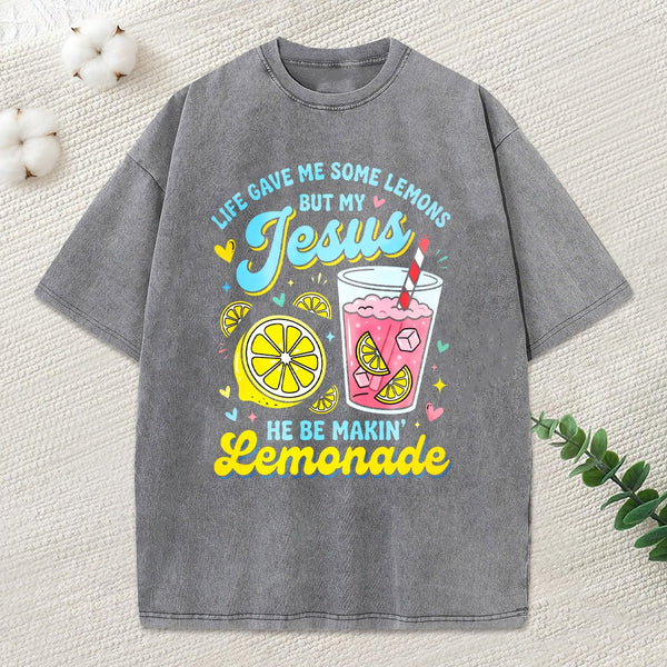 Life Gave Me Some Lemons Christian Washed T-Shirt