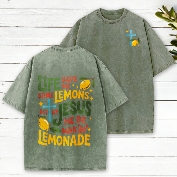 Life Gave Me Some Lemons Christian Washed T-Shirt