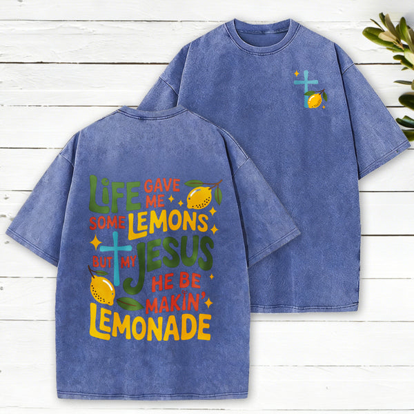 Life Gave Me Some Lemons Christian Washed T-Shirt