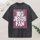 Big Jesus Fan Christian Washed T-Shirt