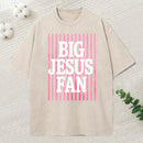 Big Jesus Fan Christian Washed T-Shirt