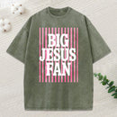 Big Jesus Fan Christian Washed T-Shirt