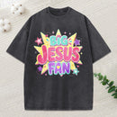 Big Jesus Fan Christian Washed T-Shirt