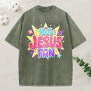 Big Jesus Fan Christian Washed T-Shirt