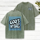 God'S Got My Back Christian Washed T-Shirt