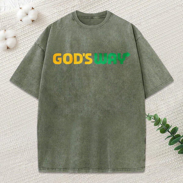 God'S Way Christian Washed T-Shirt