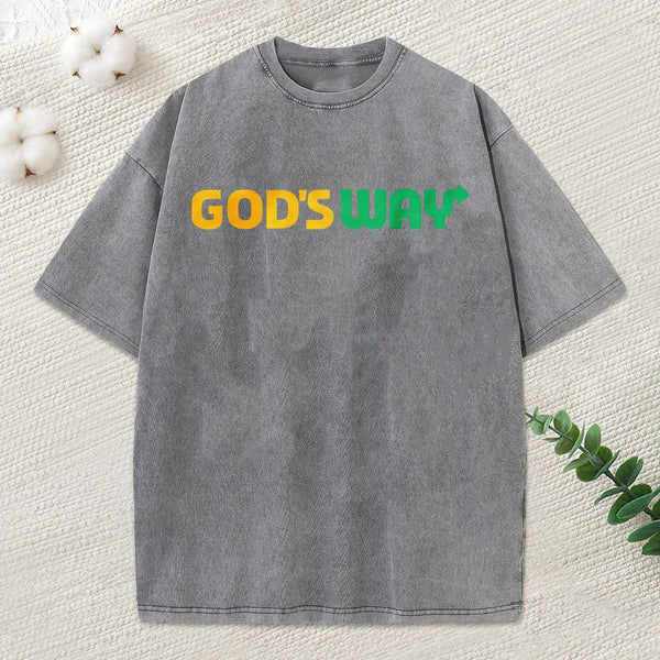 God'S Way Christian Washed T-Shirt