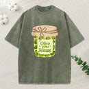 Olive You Jesus Christian Washed T-Shirt