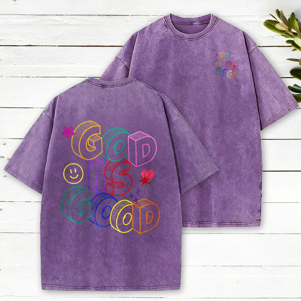 God Is Good Christian Washed T-Shirt