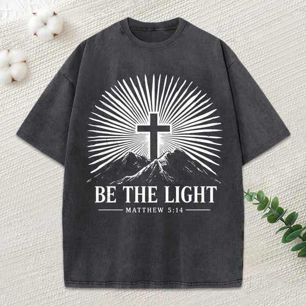 Be The Light Christian Washed T-Shirt