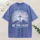 Be The Light Christian Washed T-Shirt