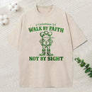 Walk By Faith Not By Sight Christian Washed T-Shirt