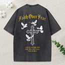 Faith Over Fear Christian Washed T-Shirt