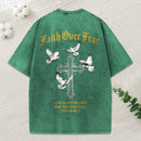 Faith Over Fear Christian Washed T-Shirt