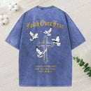 Faith Over Fear Christian Washed T-Shirt