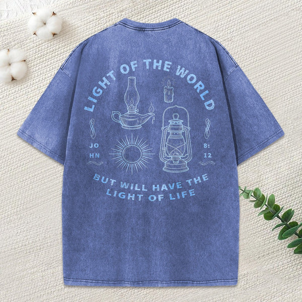 Light Of The World Christian Washed T-Shirt