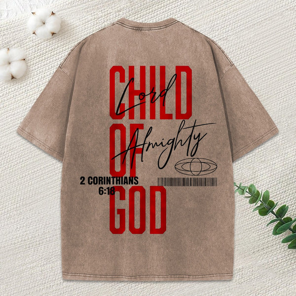 Child Of God Christian Washed T-Shirt