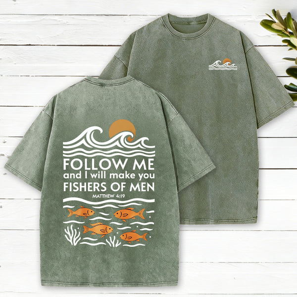 Follow Me Christian Washed T-Shirt