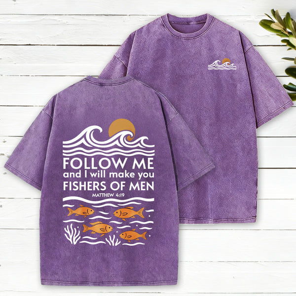 Follow Me Christian Washed T-Shirt