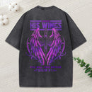 His Wings Christian Washed T-Shirt