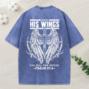 His Wings Christian Washed T-Shirt