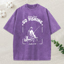 Jesus Said Go Fishing Christian Washed T-Shirt