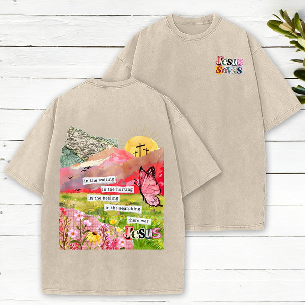 Jesus Saves Christian Washed T-Shirt