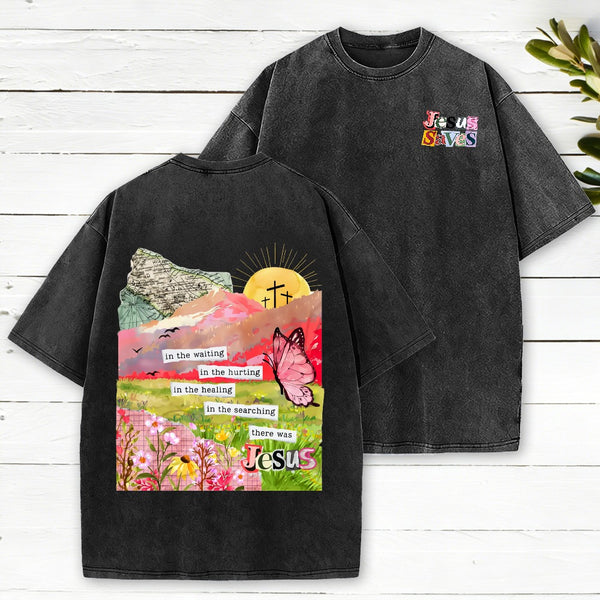 Jesus Saves Christian Washed T-Shirt
