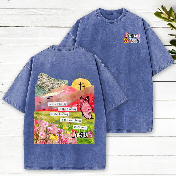 Jesus Saves Christian Washed T-Shirt