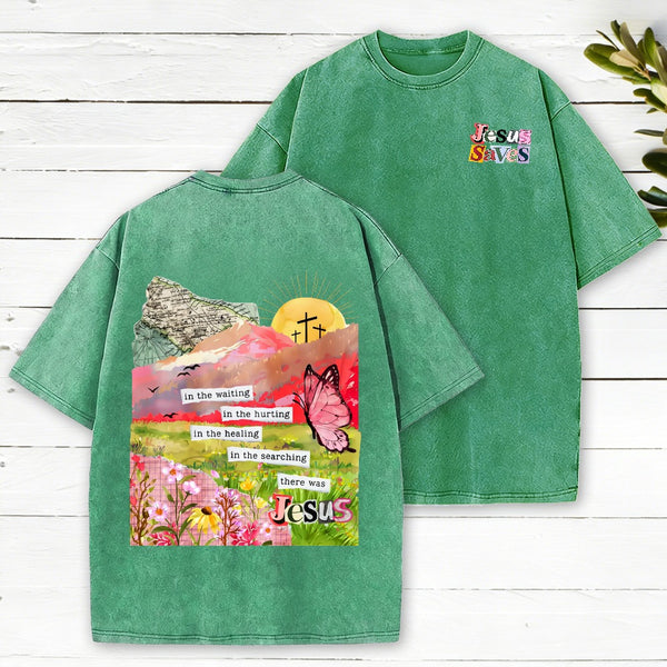 Jesus Saves Christian Washed T-Shirt