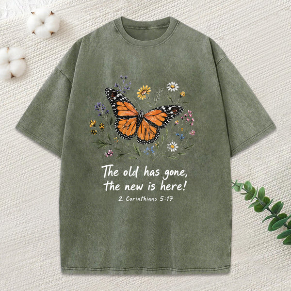 The Old Has Gone Christian Washed T-Shirt