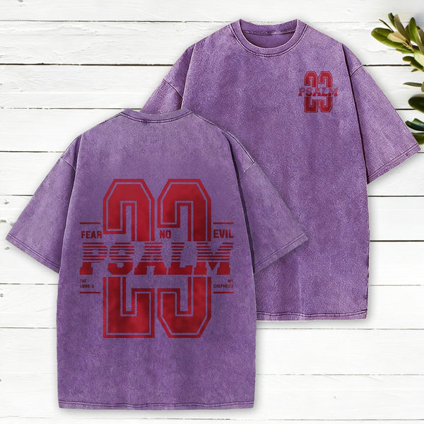 Fear No Evil Christian Washed T-Shirt
