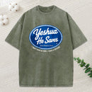 Yeshua He Saves Christian Washed T-Shirt