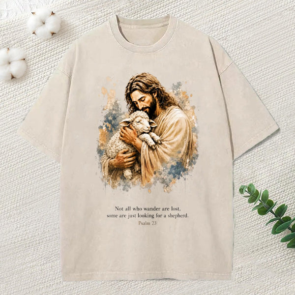 Not All Who Wander Are Lost Christian Washed T-Shirt