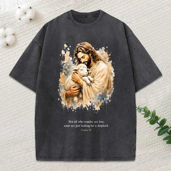 Not All Who Wander Are Lost Christian Washed T-Shirt