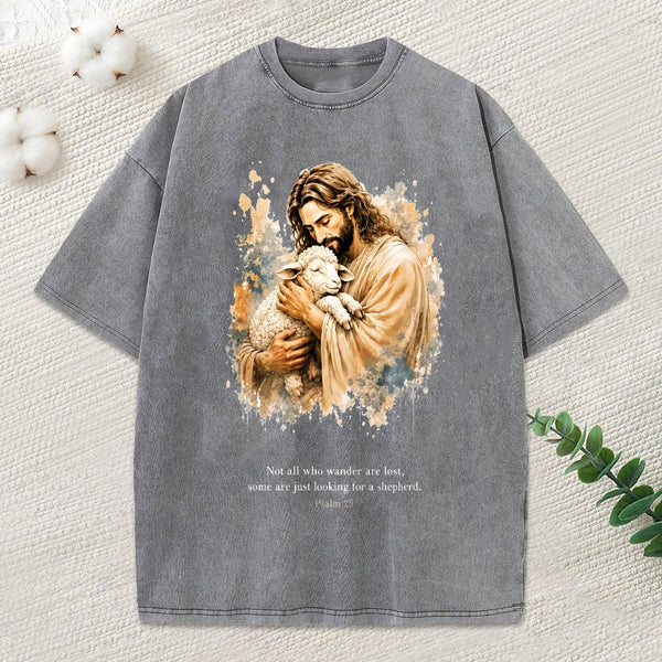 Not All Who Wander Are Lost Christian Washed T-Shirt