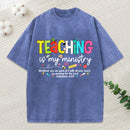 Teaching Is My Ministry Christian Washed T-Shirt