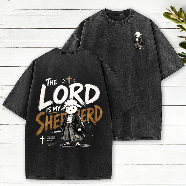 The Lord Is My Shepherd Christian Washed T-Shirt