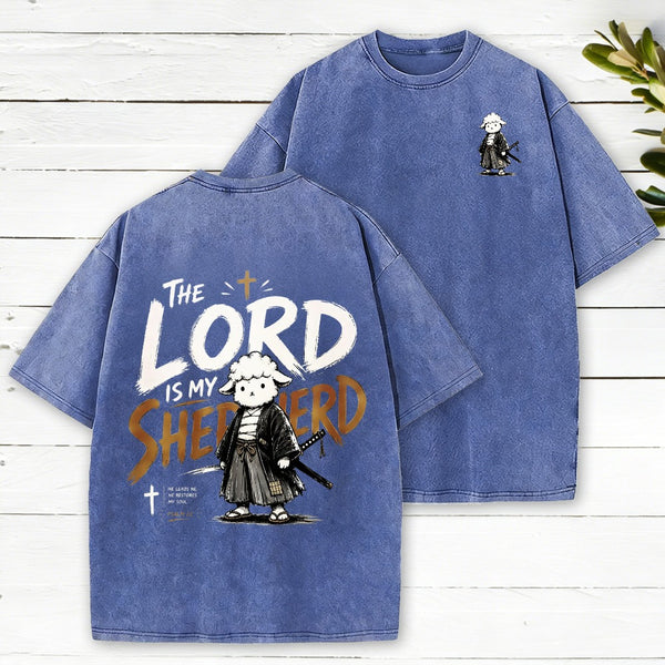 The Lord Is My Shepherd Christian Washed T-Shirt