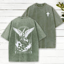 Saint Michael The Archangel Defend Us In Battle Christian Washed T-Shirt