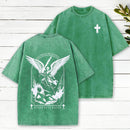 Saint Michael The Archangel Defend Us In Battle Christian Washed T-Shirt