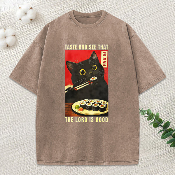 The Lord Is Good Christian Washed T-Shirt